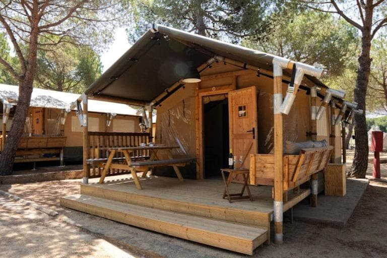 bungalow de un gampling en la Costa Brava